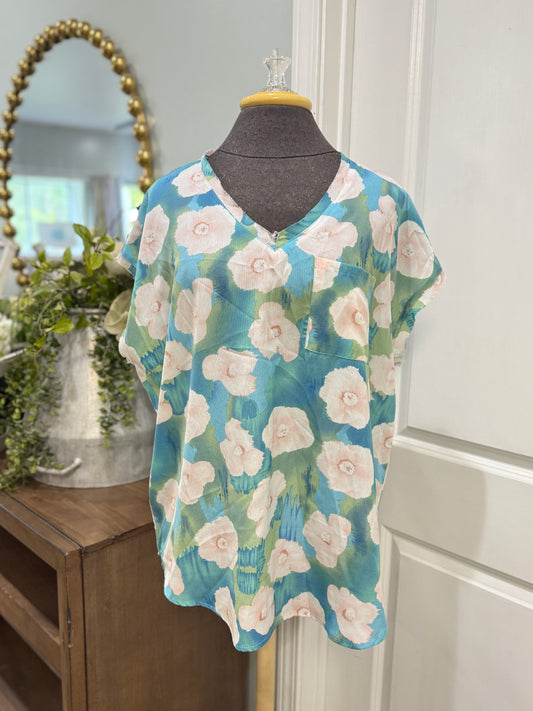 Womens Jodifl Floral Blouse Medium EUC