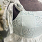Womens Blue Ruffle Eyelet Dress Medium EUC