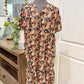 Womens Paisley Ruffle Dress XL EUC