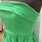 Womens Green Entro Strapless Dress Large EUC