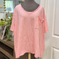 Womens Pink Zenana Tshirt Large EUC