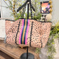 Leopard Neoprene Tote EUC
