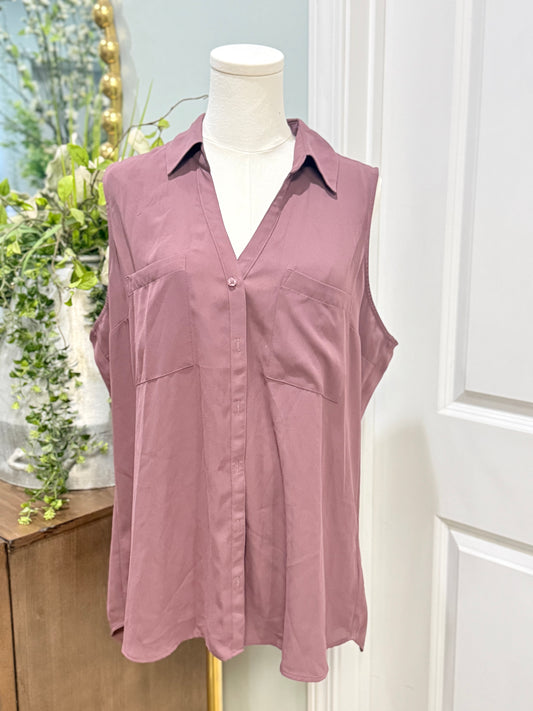 Womens Express Sleevless Blouse XL EUC
