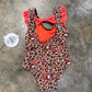 Girls Buc-ees Leopard Swimsuit Size 3/6M NWT