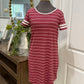 Womens Pink Rose Tshirt Dress Medium NWT