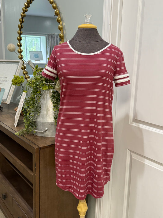 Womens Pink Rose Tshirt Dress Medium NWT