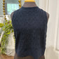 Womens Navy Knit Sweater Vest Medium NWT
