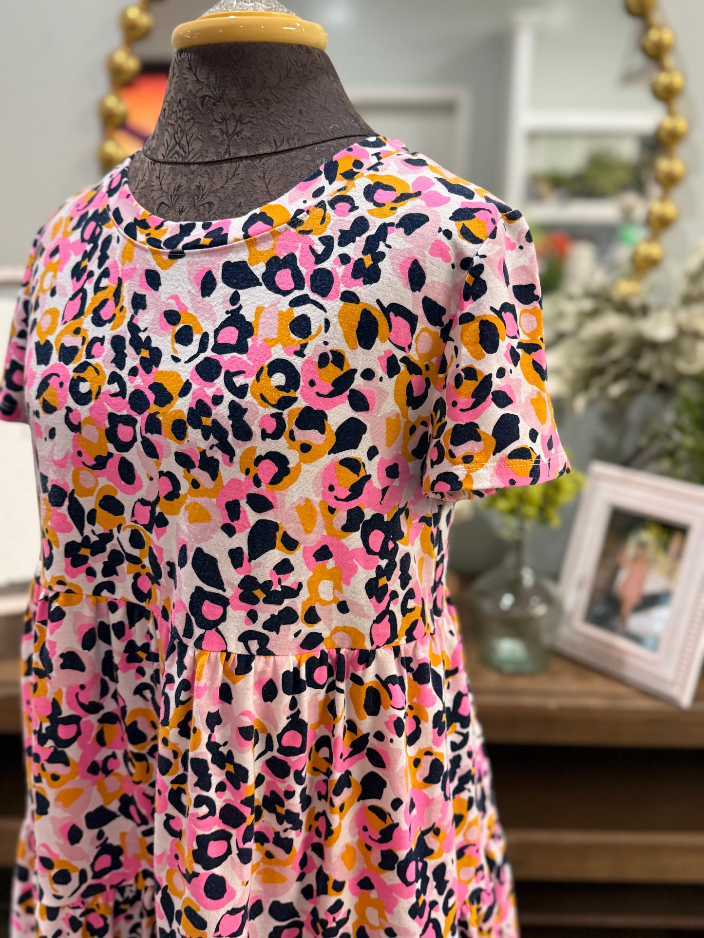 Womens Crown & Ivy Leopard Dress Small EUC