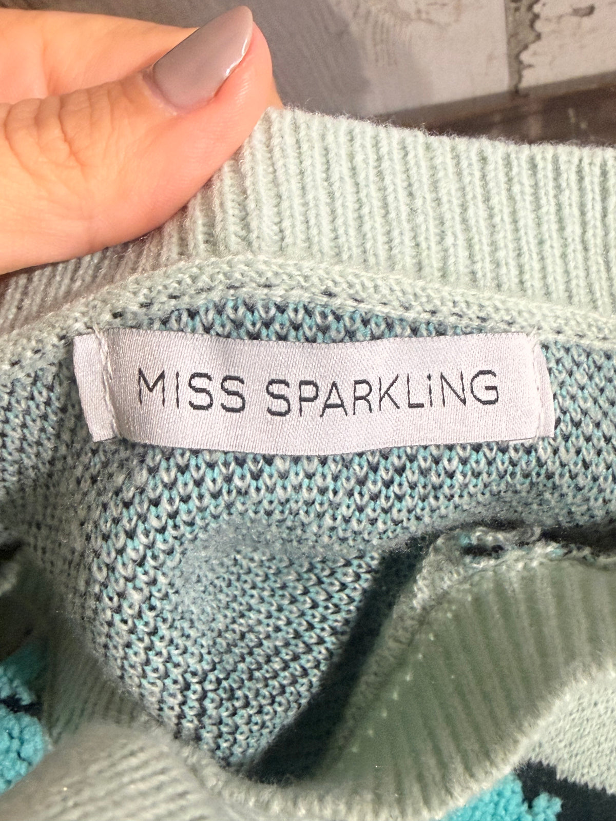 Womens Miss Sparkling Butterfly Sweater L/XL EUC