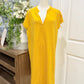 Womens Mustard Color Midi Dress XL EUC