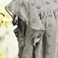 Womens &Merci Black Swiss Dot Dress Large EUC