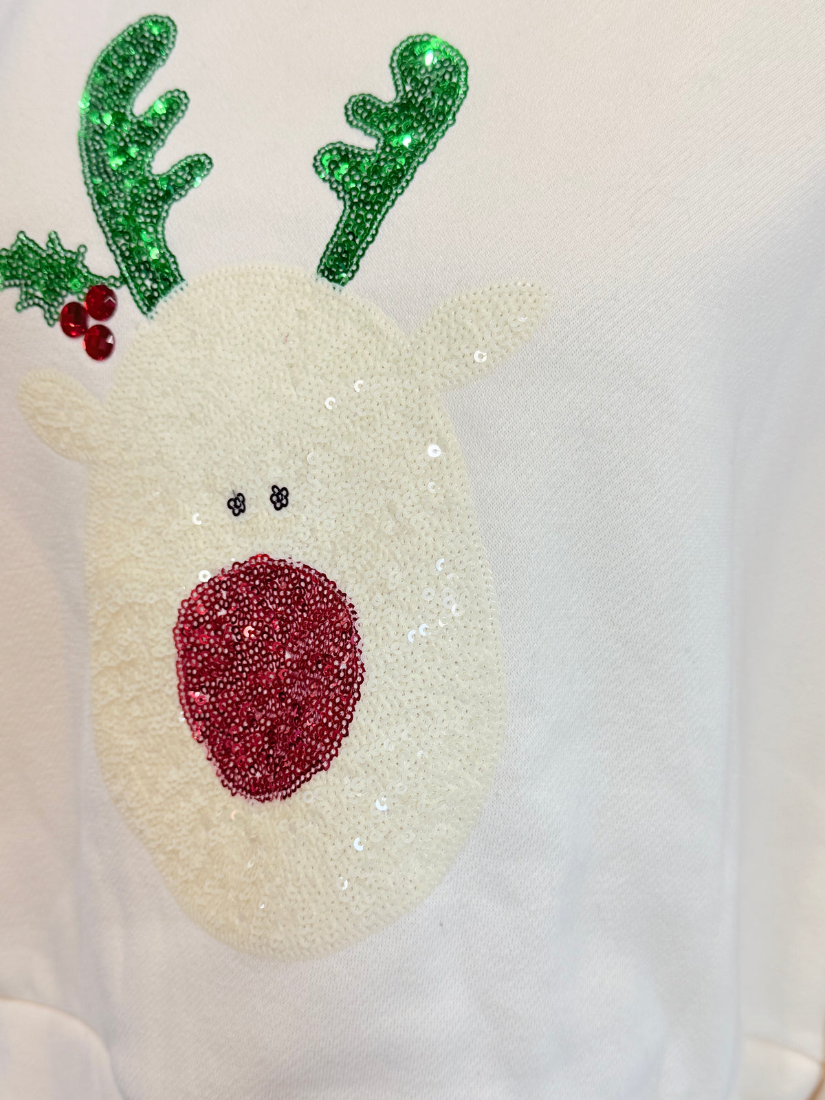 Womens Peach Love Christmas Sweatshirt Medium NWt