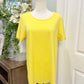 Womens Jodifl Scalloped Yellow Blouse Medium EUC