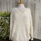 Womens NWT Listicle Pearl Trimmed Sweater Large