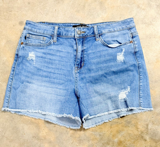 Womens Judy Blue Denim Shorts Large EUC