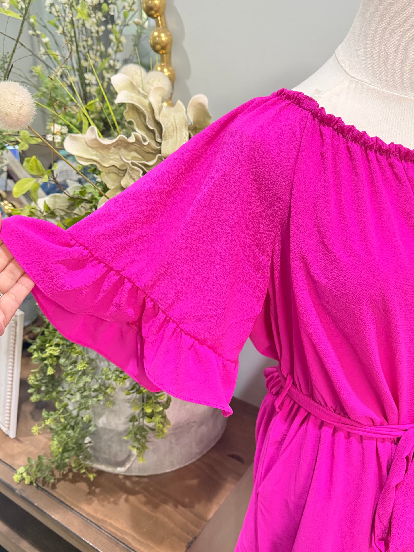 Womens Spink Hot Pink Romper 1XL EUC
