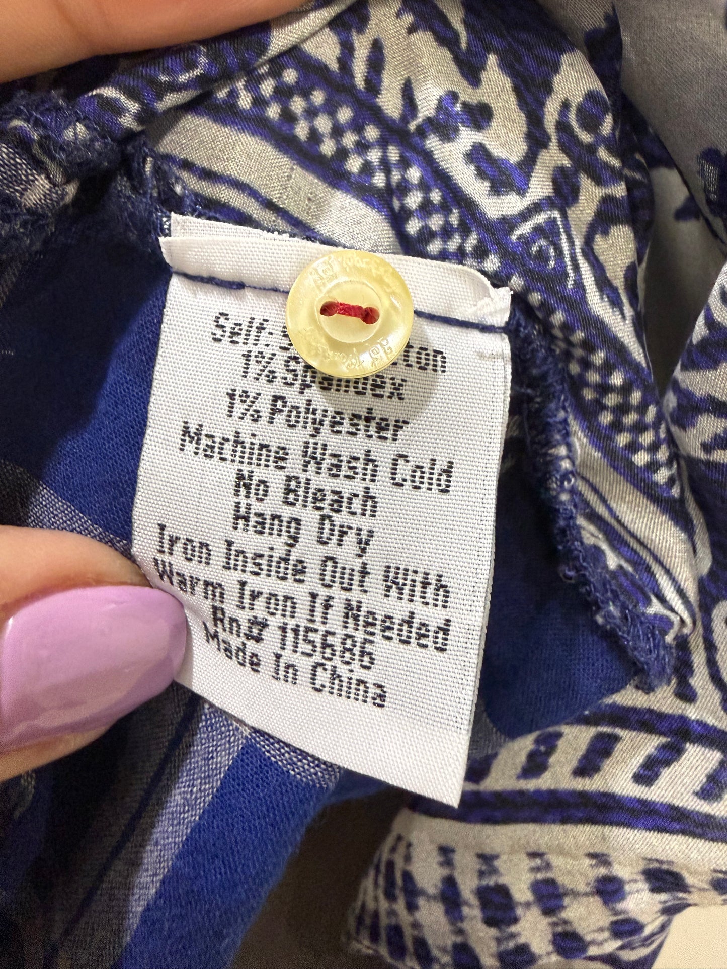 Womens Johnny Was Flannel Button Down Size Small EUC