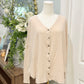 Womens In Loom Waffle Blouse Large EUC
