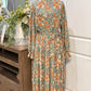 Womens Green Floral Maxi Dress XL & 2XL EUC