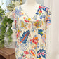 Womens Cynthia Rowley Floral Blouse 2X EUC