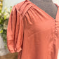 Womens Wonderly Salmon Satin Blouse Medium EUC