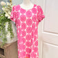 Womens Uncle Frank Pink Eyelet Dress Medium EUC