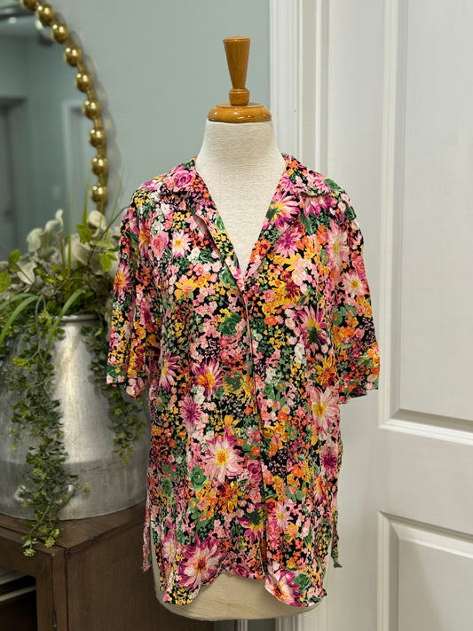 Womens H&M Floral Blouse Size Small NWT