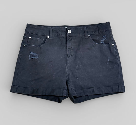 Womens Black Denim Shorts Size 12 EUC