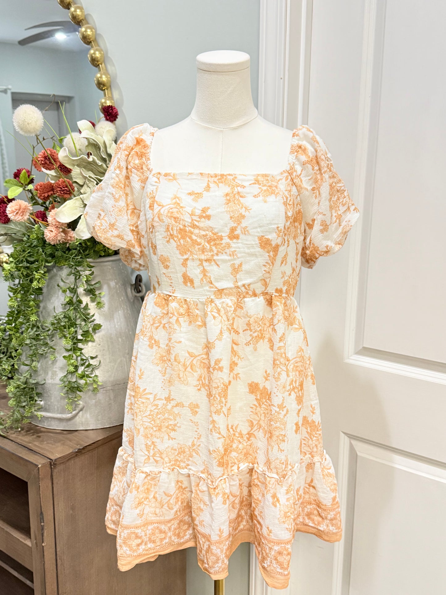 Womens Blu Pepper Floral Mini Dress Medium EUC