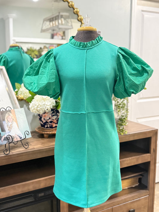 Womens THML Puff Sleeve Dress Small NWT $78