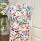 Womens Flutter Sleeve Floral Blouse Large EUC