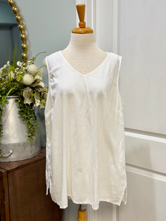 Womens Cold Water Creek Cotton Tank Size Large