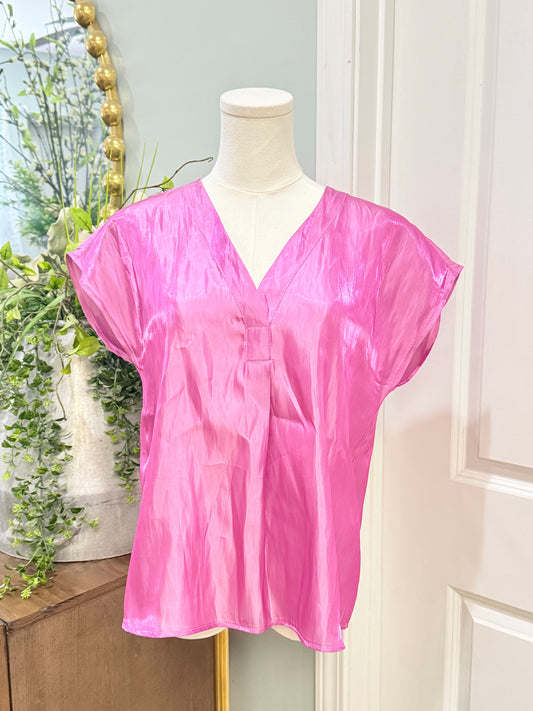 Womens Melloday Satin Sleeveless Blouse Medium NWT