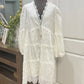 Womens White Eyelet Dress 1X EUC
