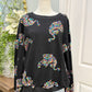 Womens Fantastic Fawn Sequin Tiger Sweatshirt Large EUC