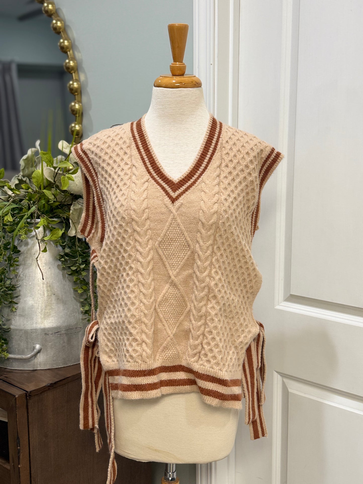 Womens &Merci Sweater Vest Large