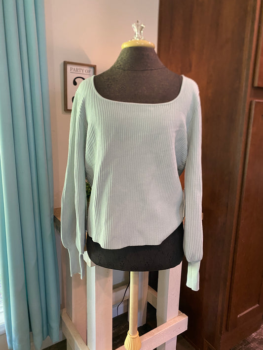 Womens NWT Another Love Ribbed Top Sz Large