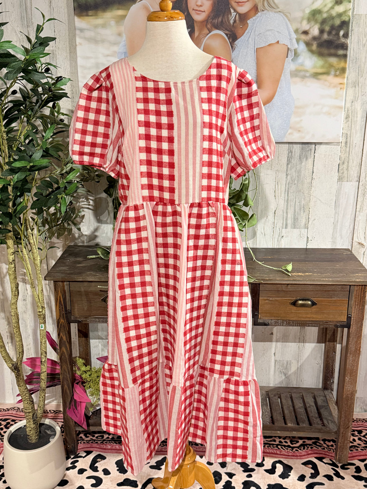 Womens Polygram Checkered Dress Size XL EUC