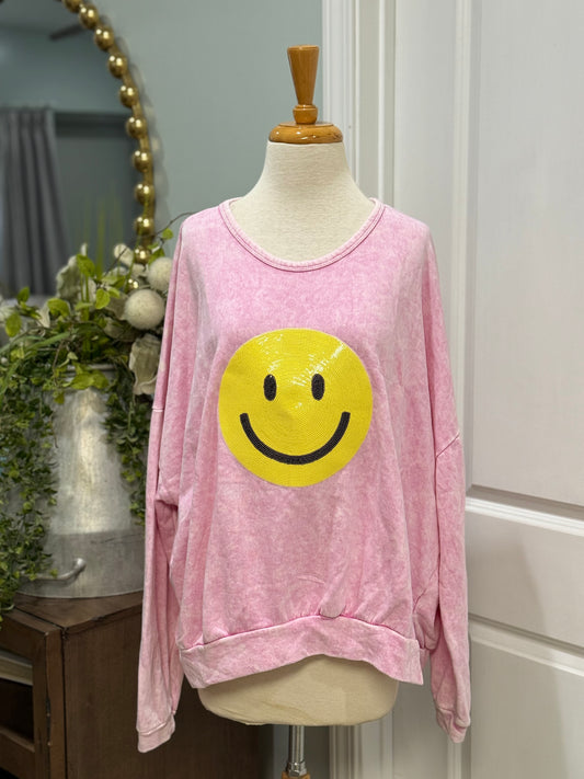 Womens Smiley Sweatshirt Size Large