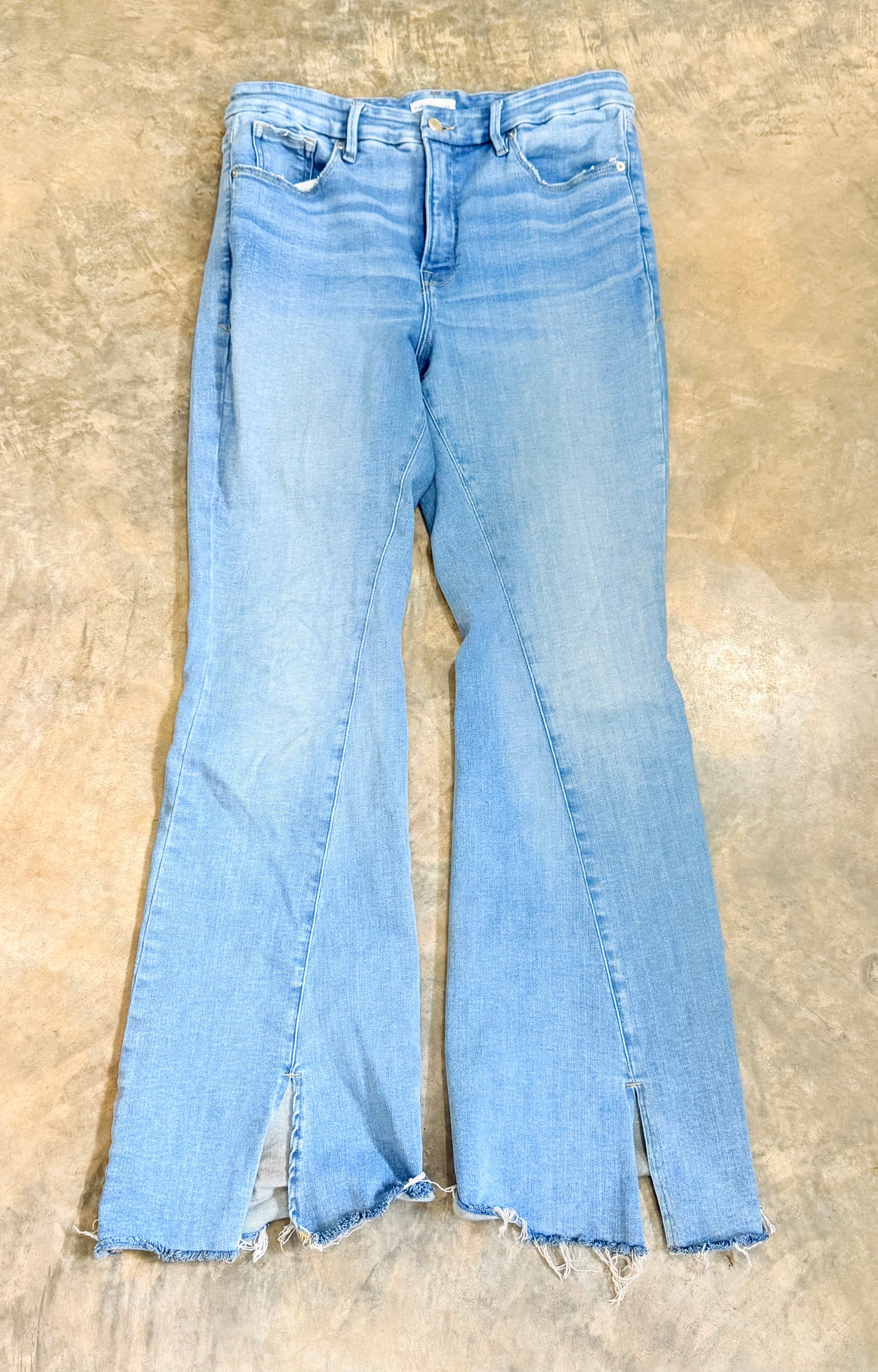 Womens Good American Flare Jeans Size 14 EUC