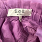 Womens SEA New York Purple Ruffle Neck Dress Large Retails for $450