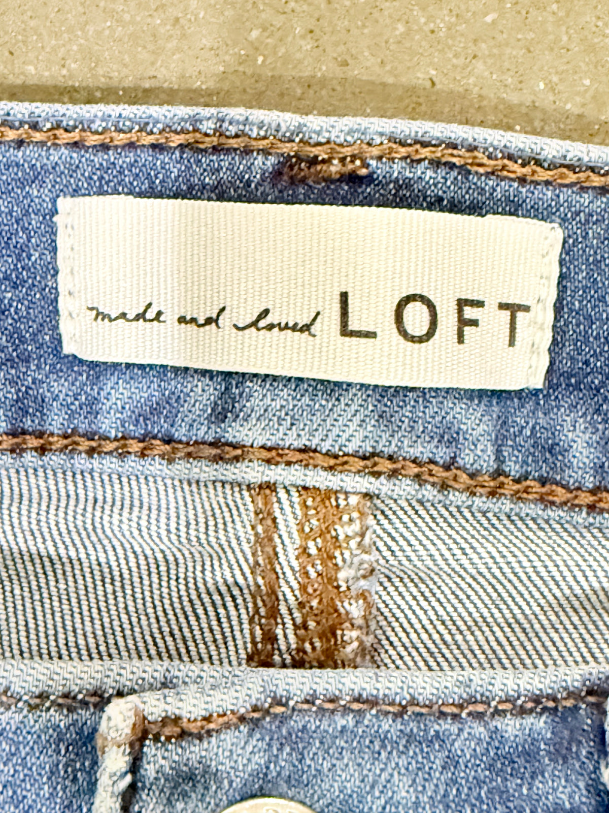 Womens Loft Dark Denim Skinny Jeans Size 4 EUC