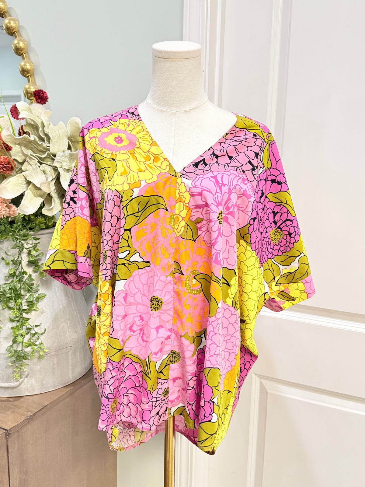 Womens Jodifl Floral Blouse Large EUC