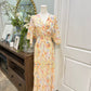 Womens Yellow Smocked Dress Large NWOT