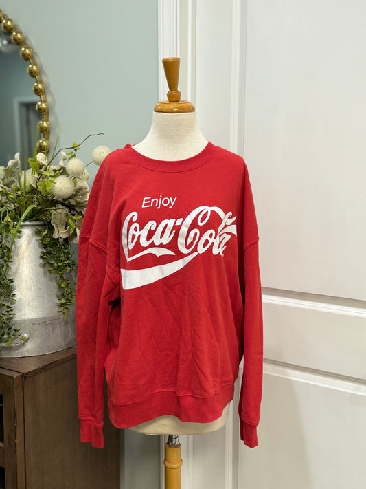 Womens Coca Cola Sweatshirt Size 2X