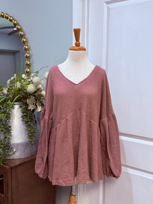 Womens Bloomchic Waffle Blouse Size 14/16