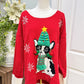 Womens French Bulldog Christmas Sweater XXL NWT