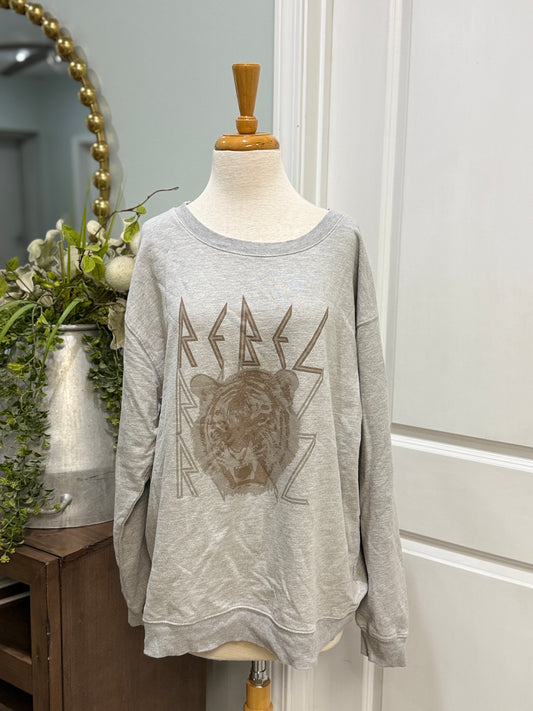 Womens Vintage Canvas Sweatshirt Size Large