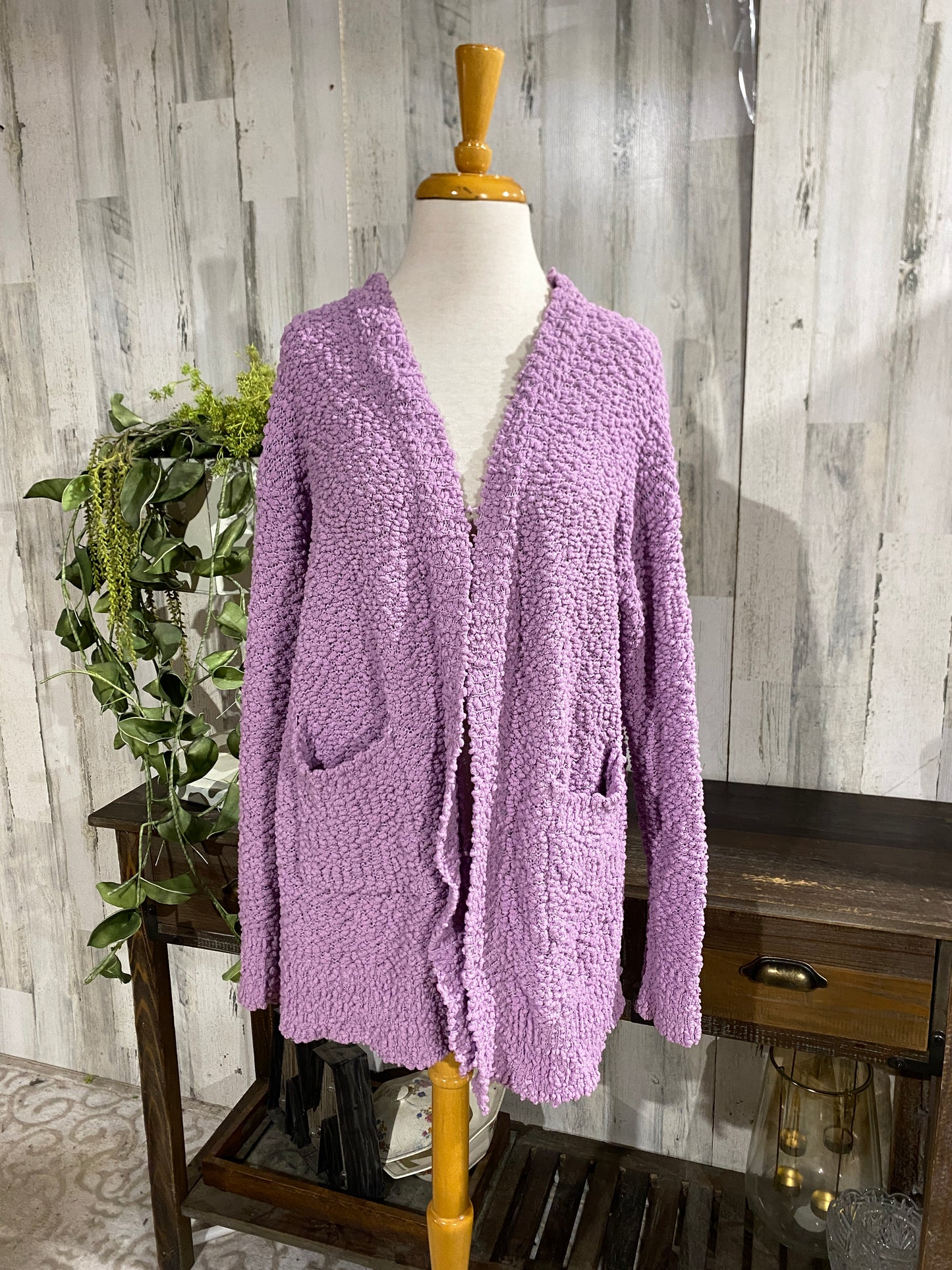 Womens Rachel Popcorn Sweater Cardi Med/Large