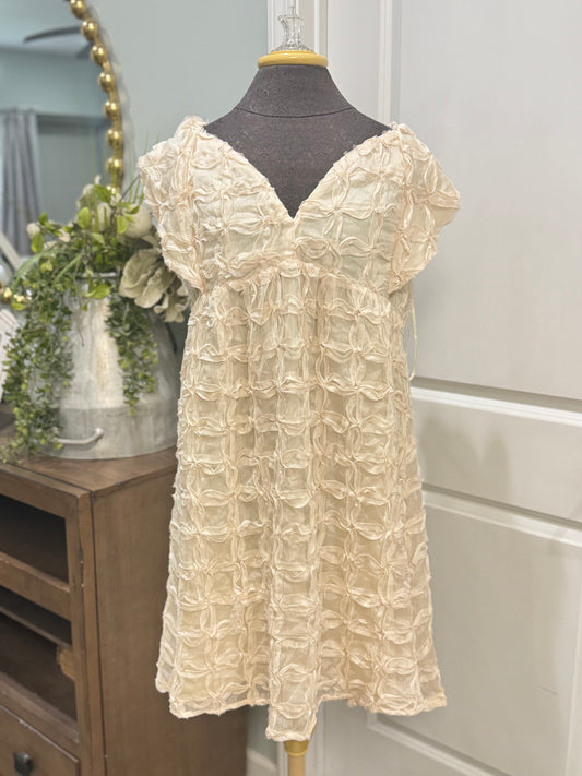 Womens Like Love Cream Dress 1X EUC